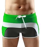 Zengvee Men's Surfing Swimwear Sexy Swim Trunk L Gray/Green