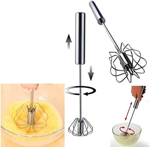 ShopVip Nouveaute! Fouet Cuisine Semi Automatique en Acier Inoxydable Batteur d’œufs, de crème, café, pâtisserie, mixeur à Main pour Lait Froid et mélanges, sauces - Cuisine A Vivre ShopVip Nouveaute! Fouet Cuisine Semi Automatique en Acier Inoxydable Batteur d’œufs, de crème, café, pâtisserie, mixeur à Main pour Lait Froid et mélanges, sauces