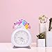 KOROTUS COLLECTION Unicorn Alarm Clock for Girls, Christmas Gifts for Kids and Teen Loud Bell and Button Night Light for Heavy Sleepers (White)