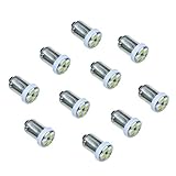 PA® 10PCS #1893 #44 #47 #756 #1847 BA9S 4SMD LED Wedge Pinball Machine Light Bulb White-6.3V