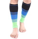Doc Miller Premium Calf Compression Sleeve Dress Series 1 Pair 20-30mmHg Strong Calf Support Cute Toeless Socks Graduated Pressure Sports Running Recovery Shin Splints Varicose Veins XL 2XL