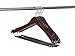 10 Quality Hangers Wooden Curved Hangers Beautiful Sturdy Suit Coat Hangers with Locking Bar Chrome Hooks (10)