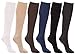 Women’s Trouser Socks, 6 Pairs, Opaque Stretchy Nylon Knee High, Many Colors