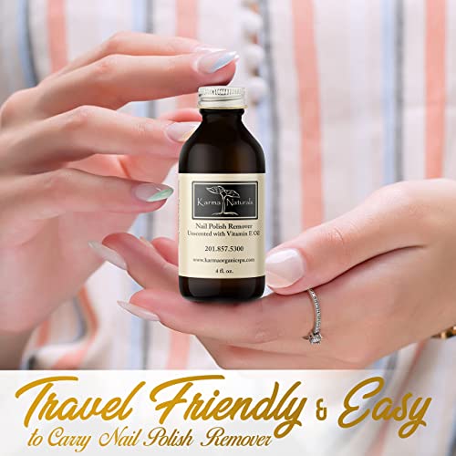 Karma Organic Natural Unscented Nail Polish Remover Non Toxic, Vegan