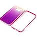 AIIYG DS(TM) Samsung Galaxy S7 Edge, G9350 Gradient Color Mirror Soft TPU Case with Shockproof PC Bumper for S7 Edge (Rose)