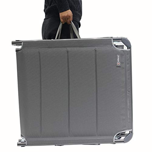 Homecall Sonnenliege mit Dach, schnell trocknender Schaumstoff, XXL, 200 x 70 cm - (Grau) – Bild 5