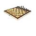 Wooden Chess and Checkers Set with Portable Folding Interior Storage Checkers Board Game Pocket Checkers Game Set and Travel Chess board(10