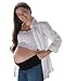 Baby Belly Band Original Pregnancy and Post Partum Belt for Maternity Support, Black - Black - Small