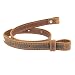 Nohma Leather Buffalo Hide Leather Rifle Gun Sling, Crazy Horse/Brown Stitch Amish Handmade 1" Wide primary
