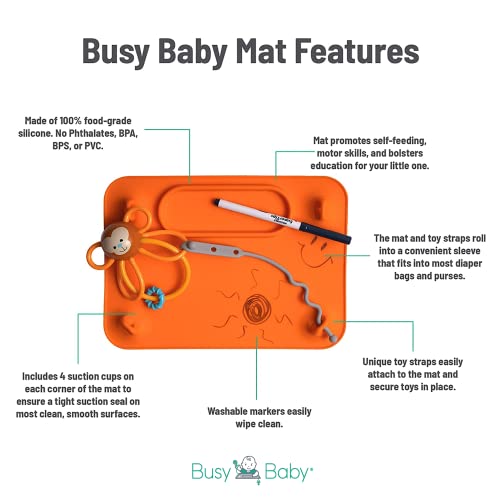 BUSY BABY Silicone PlacematAs Seen On Shark TankBuiltin Suction Cups