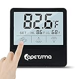 Qguai Aquarium Thermometer, C/F Switch LCD Digital Fish Tank Thermometer with Large Clear Screen, Monitor Water Terrarium Temperature, No Messy Wires in Your Saltwater Freshwater and Reef Aquarium.