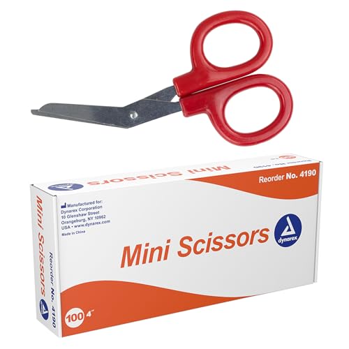 Dynarex Bandage Scissors - 4" Trauma Shears for Nurses, EMT - Serrated Stainles…