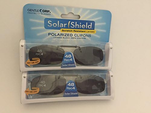 1 Pair Solar Shield Driving Lens 48 Rec 4 Ultralight Polarized Clip on Sunglasses 100% Uva/uvb Protection