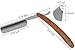 Straight Edge Razor Shaving Shaver for Men, Matte-Finish Blade Tainless Steel Cutthroat Handmade Sharp, Vintage Pure Wood Handle