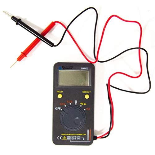 Pocket Size 1999 Count Auto Range Digital Multimeter with Case - AC/DC to 600V, Capacitance to 200uF, Frequency to 100KHz, and Resistance to 20M ohms by EX ELECTRONIX EXPRESS
