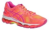 ASICS Women's Gel Kayano 22 Running Shoe (9 B(M) US, Coral/Pink Glow/Flash Yellow)
