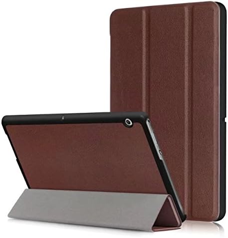 Abtory HUAWEI MediaPad T3 10.0 Case, Ultra Slim Lightweight Smart-shell Stand Protective Case Cover for HUAWEI MediaPad T3 10.0 inch Tablet Brown