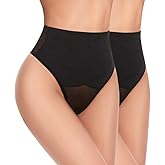 SIMIYA Thong Shapewear Tummy Control Mid-Rise Firm Body Shaper Tummy Control For Women Stomach Shapewear Underwear Thong