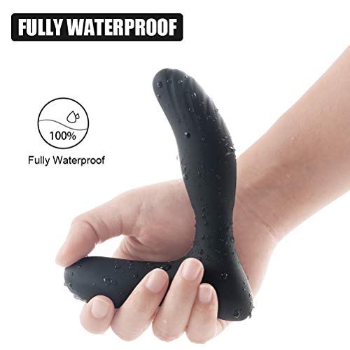 Vibrating Prostate Massager 2 Powerful Motors 10 Vibration Modes for Anal Pleasure, PALOQUETH Waterproof Anal Vibrator Male Sex Toy Rechargeable Prostate Stimulator Wireless Remote Upgraded - Thumbnail 3