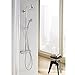 hansgrohe Croma Sliding Height Adjust Air Infusion, Rain AirPower Spray, QuickClean Showerpipe Shower Set in Chrome, 27169001 Small