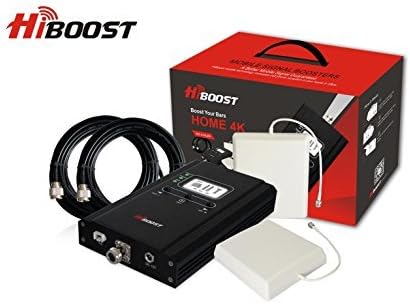 HiBoost 4K LCD – Cell Phone Signal Booster - Improves Reception on Phones, Tablets & Hotspots - Premium & Durable Equipment - Easy to Install for Homes & Offices! Boost up to 4,000 Sq. Ft.