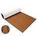 Zeeos EVA Foam Teak Floor Decking Sheet 94.5''x36'', Non-Skid-Self-Adhesive Flooring Synthetic Deck Marine Yacht RV Boat Flooring Mats