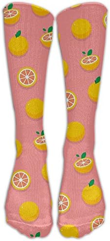 Over The Calf Tube Ankle Socks Knee Length Yellow Lemon Sock Sport Legs/Boots Knee High Mid-calf