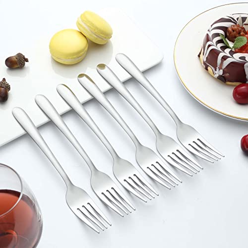 Gymdin 12Piece Forks Silverware, 8 Inches Food Grade Stainless Steel