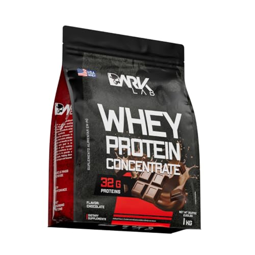 Whey Protein Concentrado Dark Lab, 1kg, Chocolate, Ganho de Massa Muscular