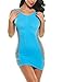 Avidlove Women's Fishnet Lingerie Mesh Chemise Babydoll Valentines Mini Dress Bodysuit Blue