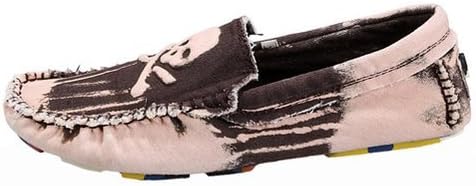 Mens Fashion Canvas Shoes Loafers Breathable Camouflage Bottomed (10 D(M) US, Brown)