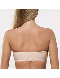 MELENECA - Sujetador sin tirantes para mujer con contorno para el pecho grande y acolchado