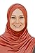 VeilWear Cotton head scarf, instant hijab, ready to wear muslim accessories for women (Terracotta)