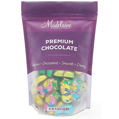 Madelaine Solid Premium Milk Chocolate Easter Baby Chicks Wrapped In Colorful Italian Foils (1 LB)
