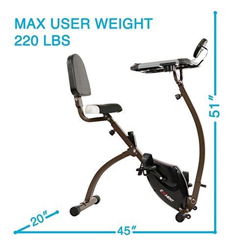 EFITMENT Folding Desk Bike, Semi Recumbent Workstation Exercise Bike for Laptop (B027) Pricepulse