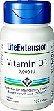 Life Extension Vitamin D3 7000 IU Softgels, 100 Count