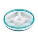 OXO Tot Divided Plate with Removable Training Ring and Dipping Center-Aqua