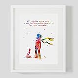 All Adults Were Once A Kid Before Wall Art Print The Little Prince Nursery Decorative Quotes Wall Art Print No Frame Z207