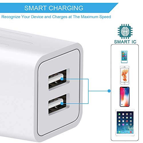 image for KOZOPO Wall Charger Universal Dual USB Port Travel Mobile Phone Fast A