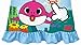 AOVCLKID Toddler Girls Baby Princess Pajamas Shark Cartoon Print Nightgown Dress (100/2-3Y, Light Blue)