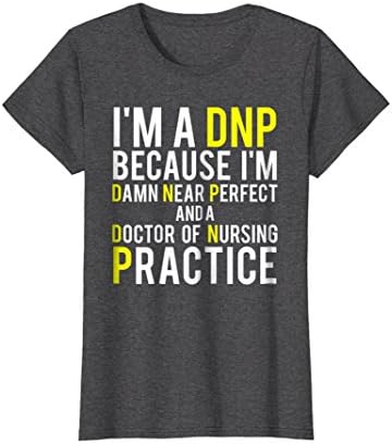 Womens Funny DNP Shirt Medium Dark Heather