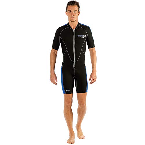 Cressi Lido Man Shorty Wetsuit - Mens Shorty Wetsuit for Snorkelling, Swimming and Water Sports, 2mm Ultra Stretch Neoprene