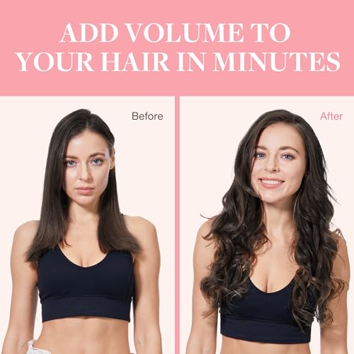 GOO GOO Adhesive Hair Extensions Natural Hair, 40 cm 90 g 7pcs, Real Natural Human Hair Extensions, 2 Dark Brown