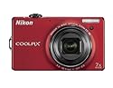 Nikon Coolpix S6000 14 MP Digital Camera with 7x Optical Vibration Reduction (VR) Zoom and 2.7-Inch LCD (Red)