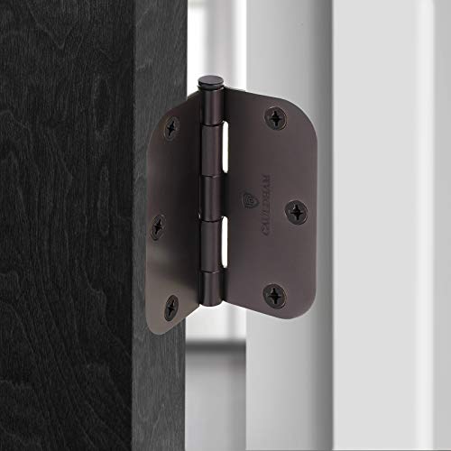 Cauldham (12 Pack) Heavy-Duty 3-1/2" Interior Door Hinges with 5/8" Radius Corners - Oil Rubbed Bronze - Thumbnail 5