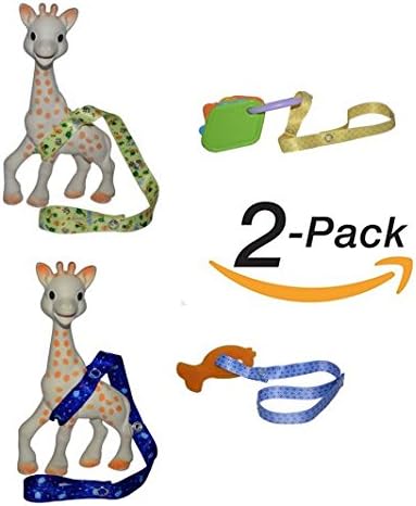 Toy Straps for Baby Strollers High Chair Leash for Teether Pacifier Sippy Cup 4pc (Yellow/Blue)