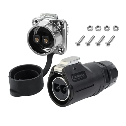 2 Pin Waterproof M28 Aviation Connector 50A