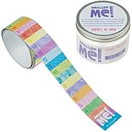 Little Wigwam Measure Me! Baby Roll-up Door Frame Growth Height Chart for Children Kids Room - Pastel Rows