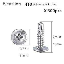 Wensilon（300pcs）#8×3/4”for Sheet Metal