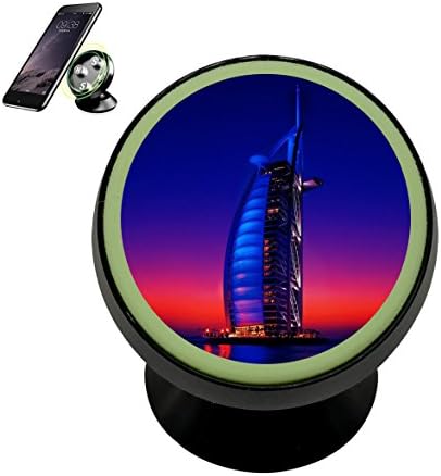 Dubai Burj Al Arab Red Seawing Magnetic Phone Car Mount Holder Noctilucent Mobile Cradle Stand Universal 360 Â° Rotating Car Dashboard Support Cell Phone Kit Gadget